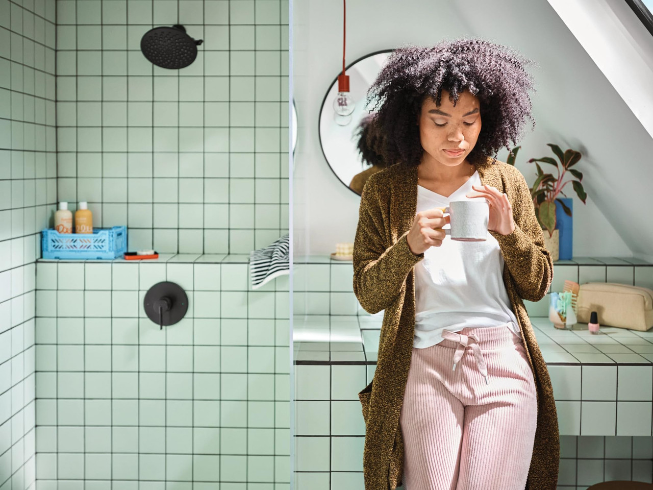 Moen Showering Acc Premium Two Function 8" Diameter Spray Head Eco Performance Rainshower in Matte Black - S6320EPBL