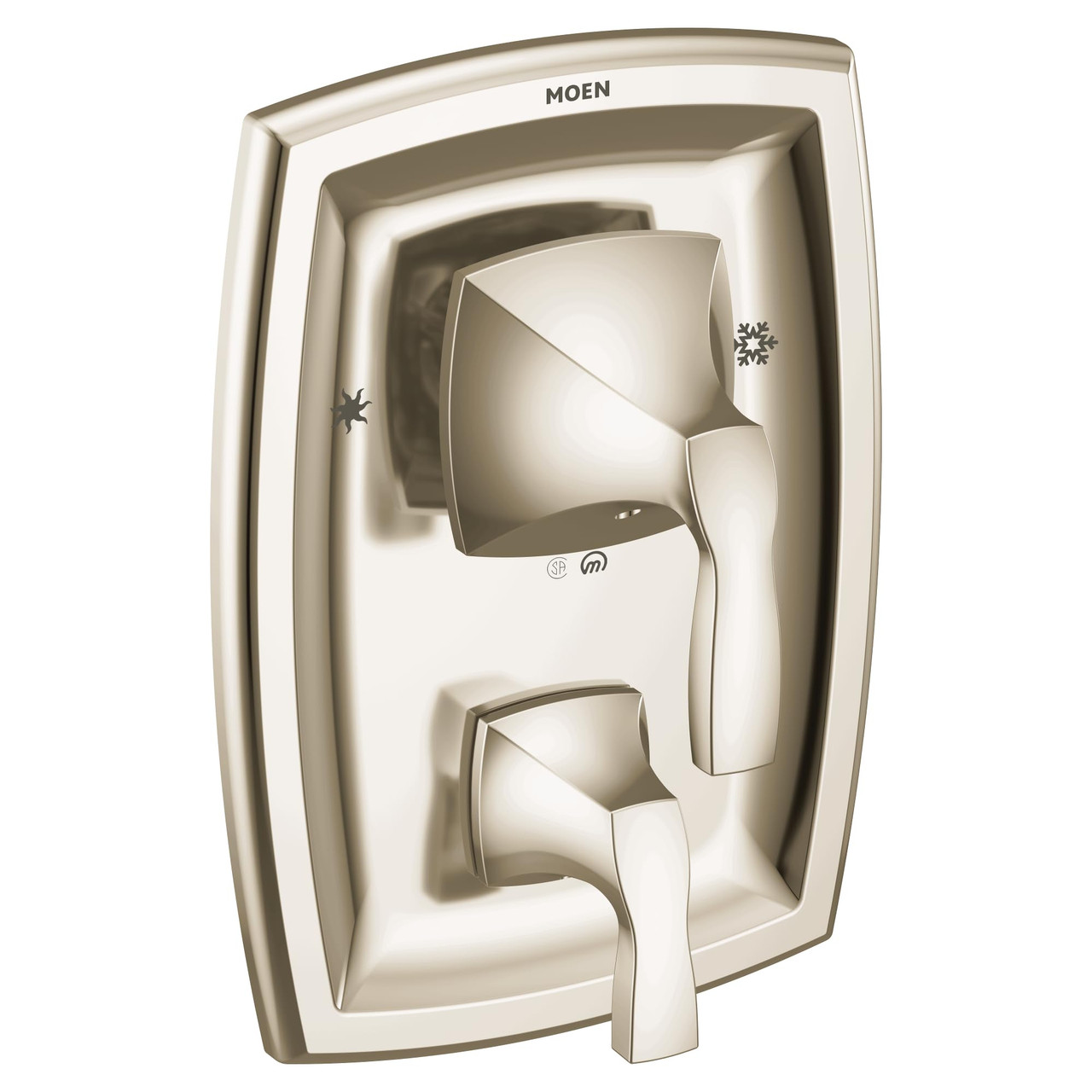 Moen Voss Posi Temp with Built in 3 Function Transfer Valve Trim Kit Polished in Polished Nickel - T2690NL