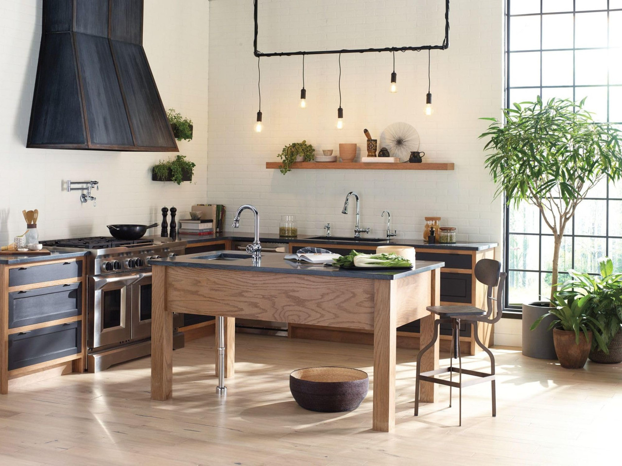 Moen Paterson One Handle Pulldown Bar Faucet with Power Clean Includes Interchangeable Handle in Chrome - S52003