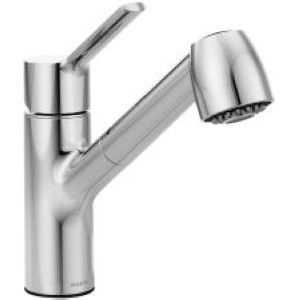 Moen Method One Handle Pullout Modern Kitchen Faucet with Power Clean in Chrome - 7585C