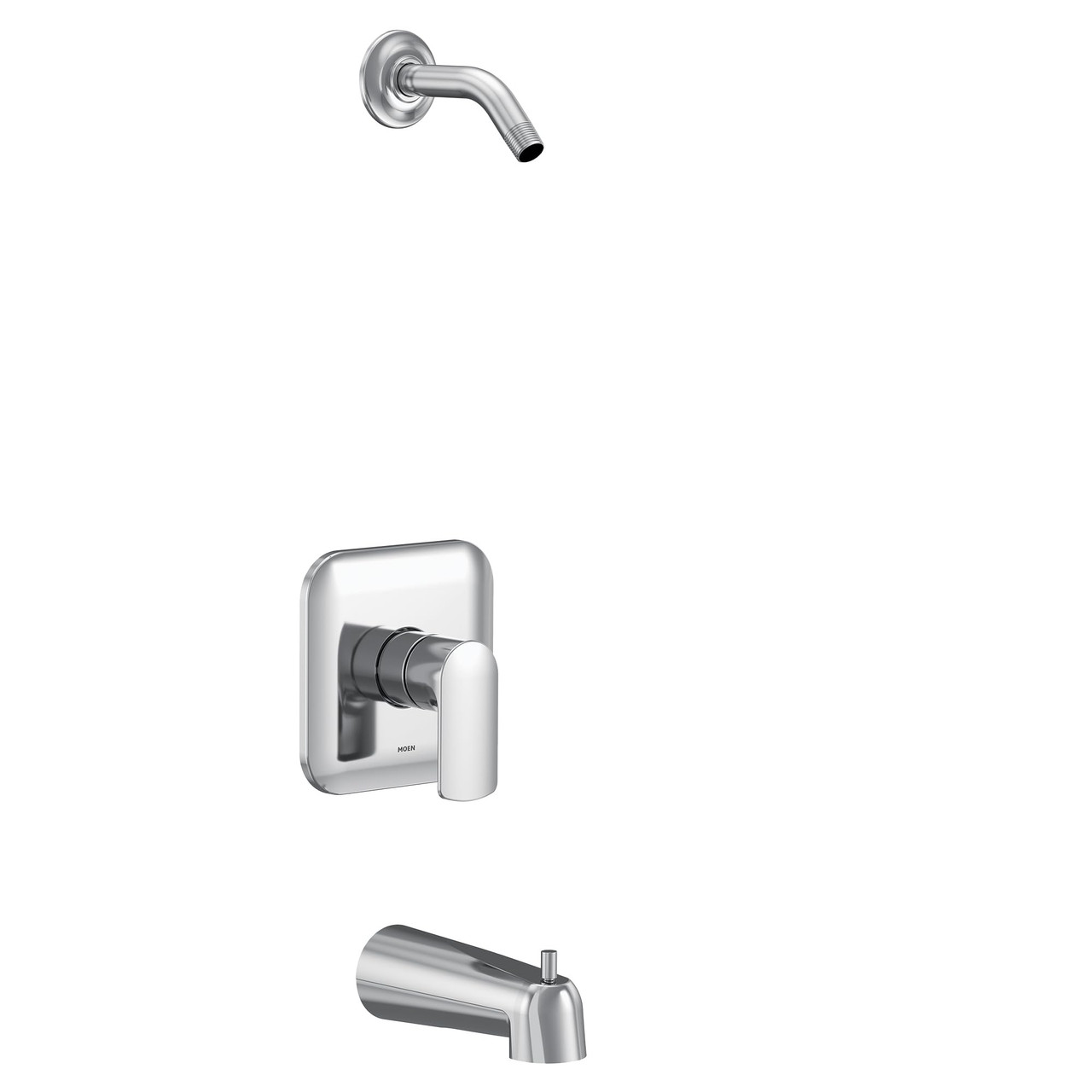 Moen Rizon M CORE 2 Series 1 Handle Tub and Shower Trim Kit in Chrome - UT2813NH
