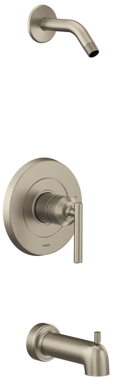 Moen Gibson M CORE 3 Series 1 Handle Tub and Shower Trim Kit in Brushed Nickel - UT2903NHBN