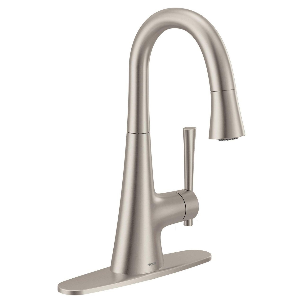 Moen Kurv Collection One Handle Pulldown Bar Faucet with Power Clean Featuring Reflex Stainless in Stainless - 6126SRS