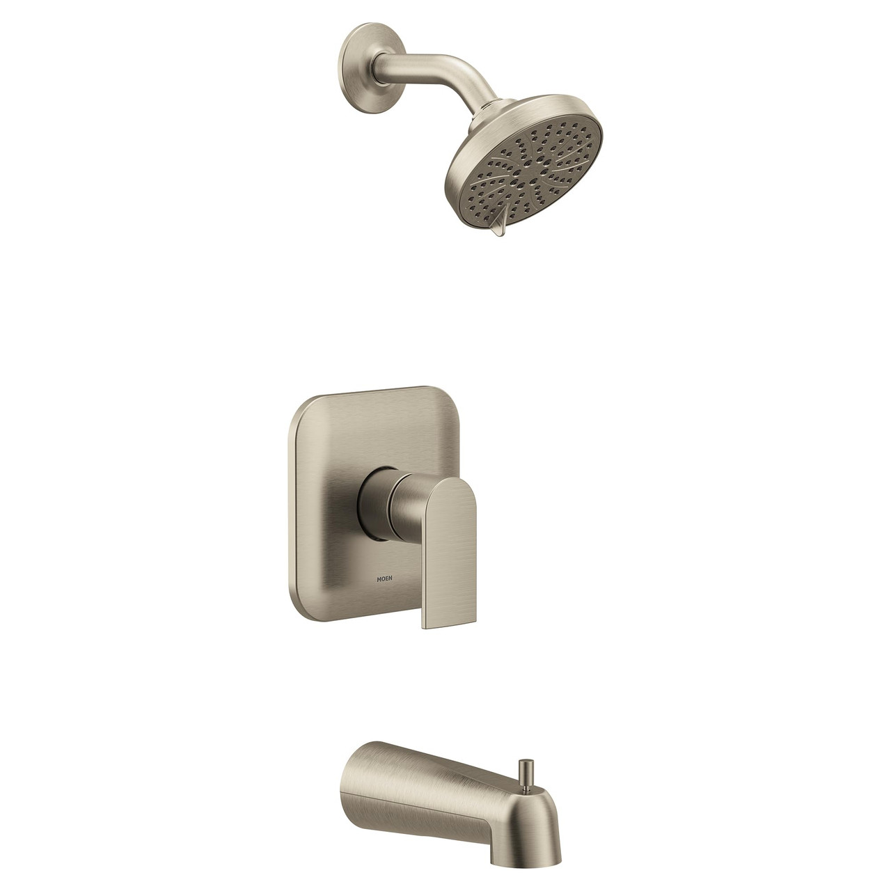 Moen Genta LX M CORE 2 Series 1 Handle Tub and Shower Trim Kit in Brushed Nickel - UT2473EPBN