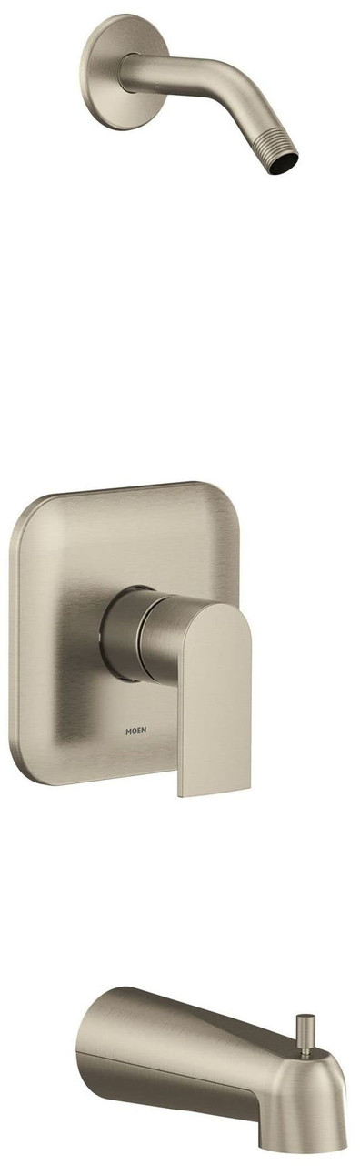 Moen Genta LX M CORE 3 Series 1 Handle Tub and Shower Trim Kit in Brushed Nickel - UT2473NHBN