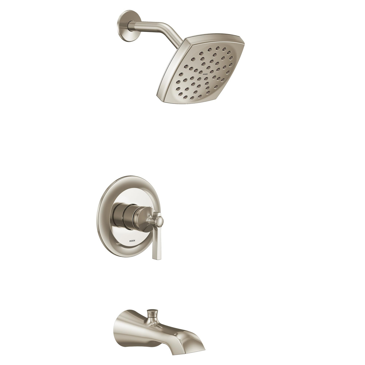 Moen Flara M CORE 2 Series 1 Handle Tub and Shower Trim Kit Polished in Polished Nickel - UTS2913EPNL