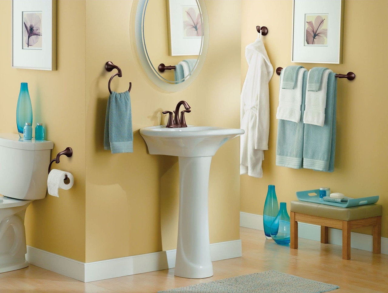 Moen Eva 18 Inch Single Towel Bar in Oil Rubbed Bronze - YB2818ORB