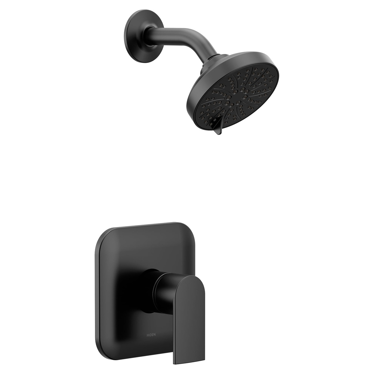 Moen Genta LX M CORE 2 Series 1 Handle Shower Trim Kit in Matte Black - UT2472EPBL