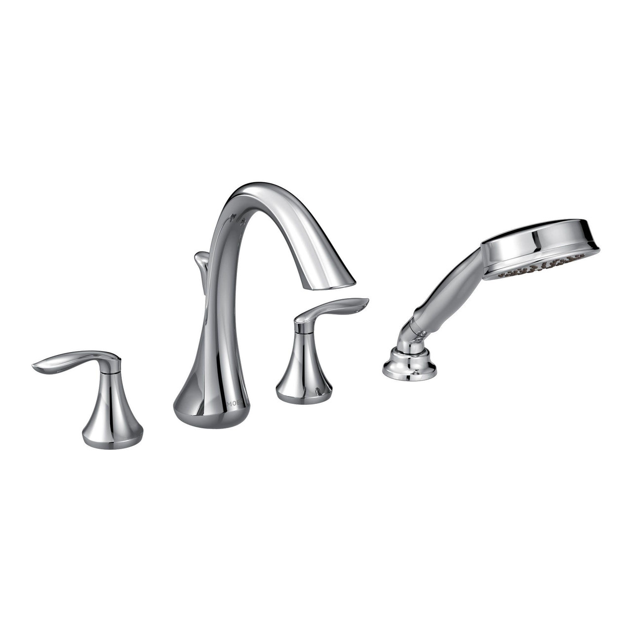 Moen Two Handle Deck Mount Roman Tub Faucet Trim Kit with Single Function Handshower in Chrome - T944
