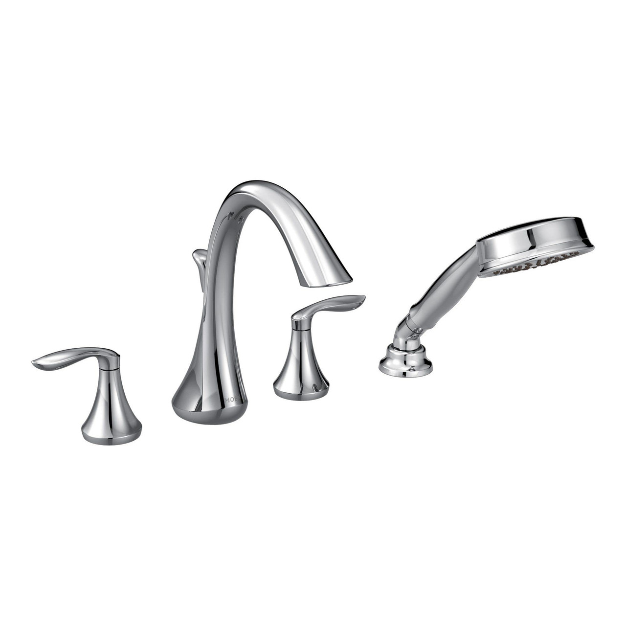 Moen Two Handle Deck Mount Roman Tub Faucet Trim Kit with Single Function Handshower in Chrome - T944