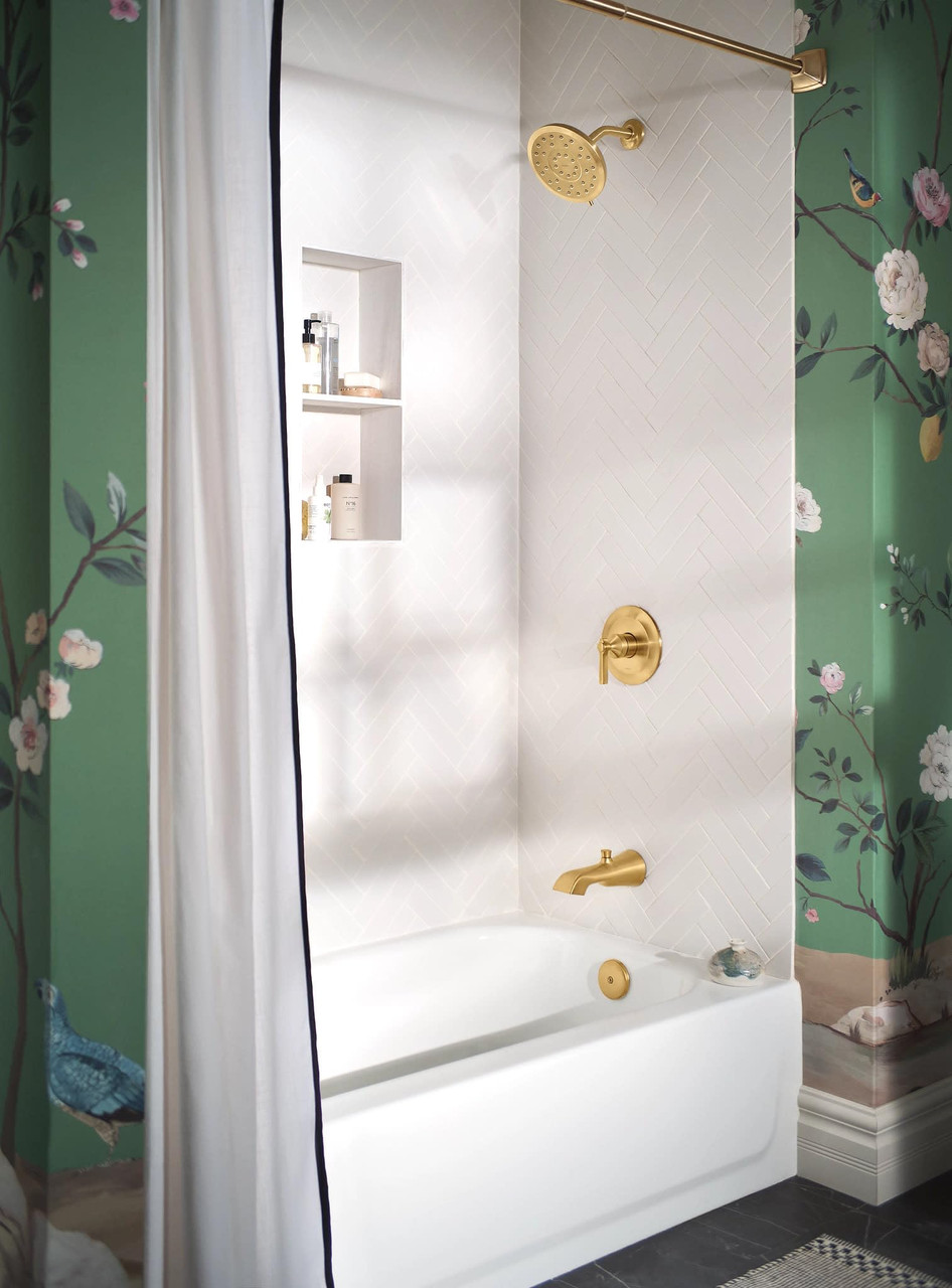 Moen Flara M CORE 2 Series 1 Handle Shower Trim Kit in Brushed Gold - UTS2911BG