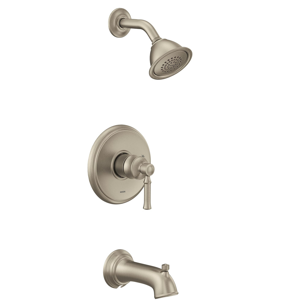 Moen Dartmoor M CORE 2 Series 1 Handle Tub and Shower Trim Kit in Brushed Nickel - UT2183EPBN