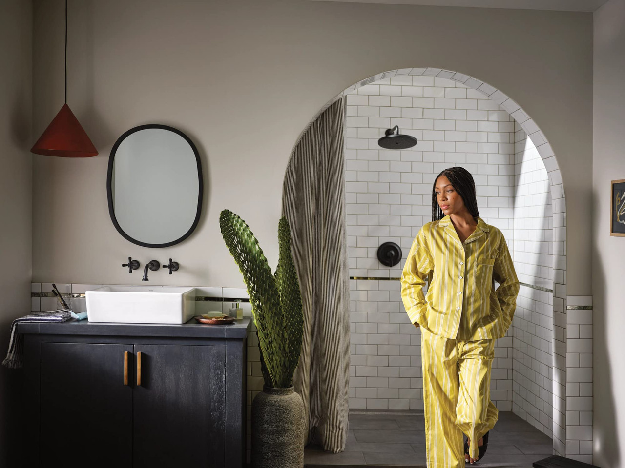 Moen Colinet M CORE 2 Series 1 Handle Shower Trim Kit in Matte Black - UTS244202EPBL