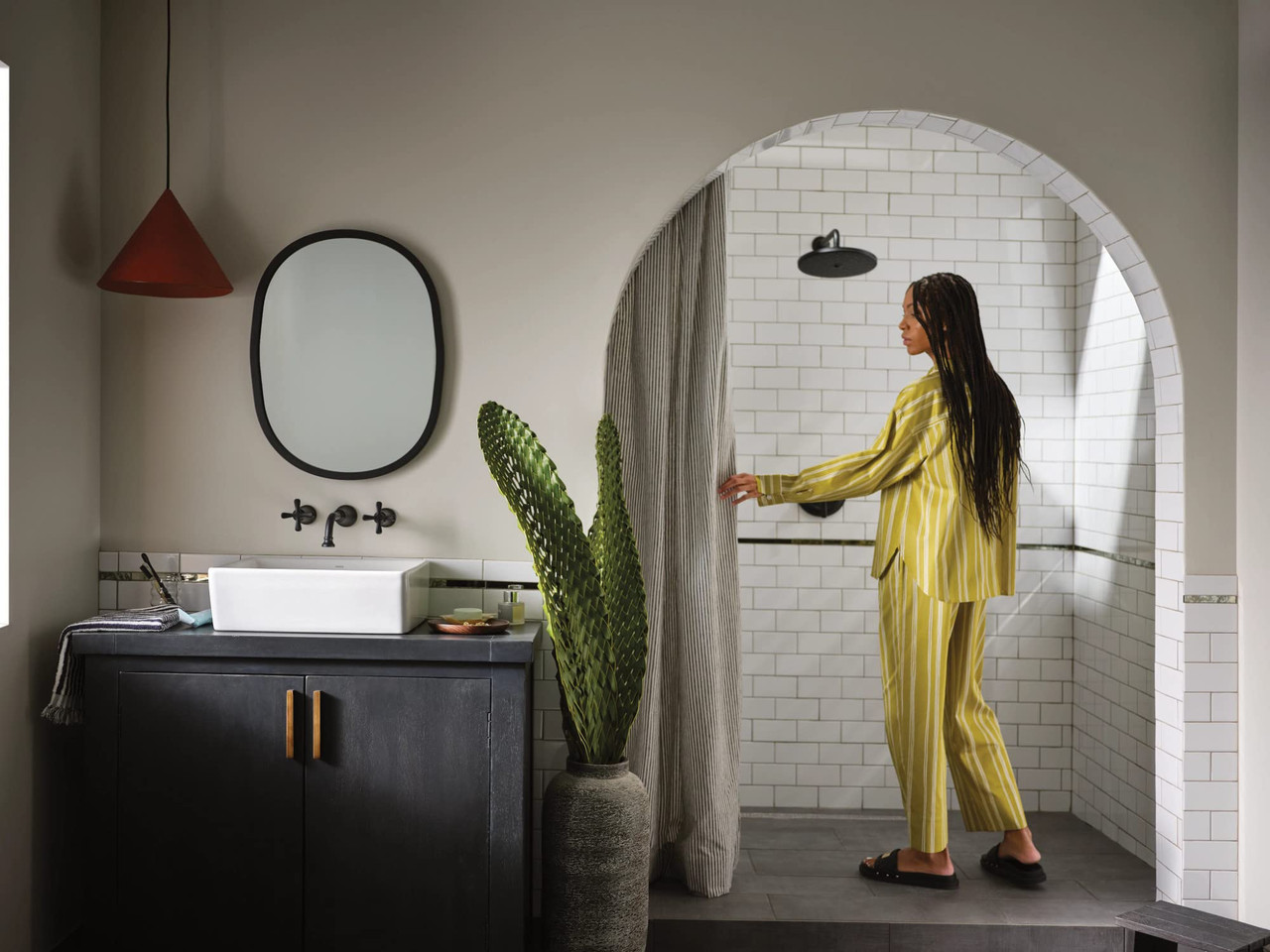 Moen Colinet M CORE 2 Series 1 Handle Shower Trim Kit in Matte Black - UTS244202EPBL