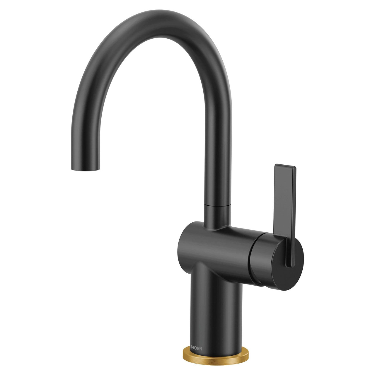 Moen Cia Single Handle Bar Faucet with Optional and Accents in Matte Black - 5622BL