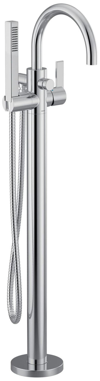 Moen Cia 615 One Handle Freestanding Floor Mount Tub Filler with Handshower in Chrome - 615