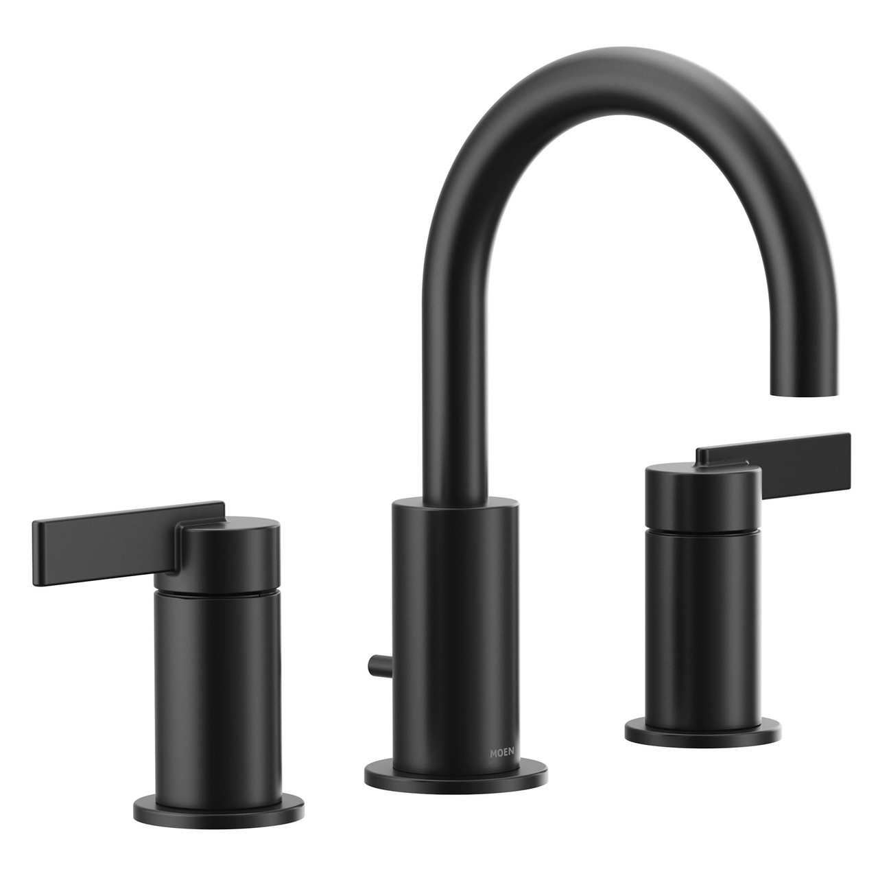 Moen Cia 8 Inch Widespread 2 Handle High Arc Bathroom Faucet Trim Kit with Optional Finish Accents in Matte Black - T6222BL