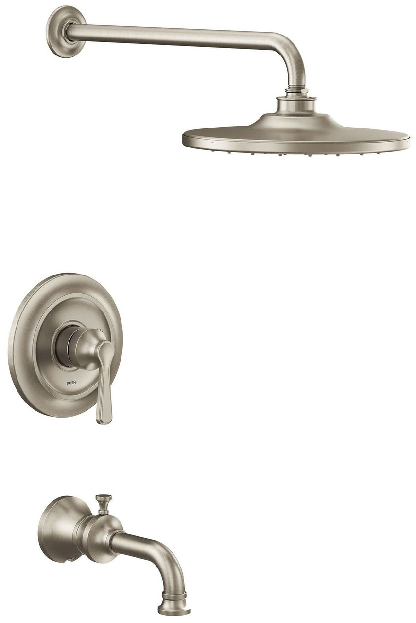 Moen Colinet M CORE 2 Series 1 Handle Tub and Shower Trim Kit in Brushed Nickel - UTS244203EPBN