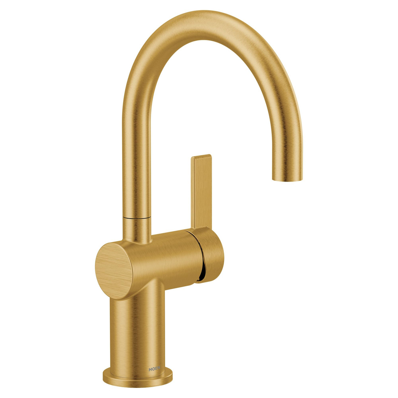 Moen Cia Modern Bar Faucet with Power Boost and Optional Accents One Handle Easy Installation in Brushed Gold - 5622BG