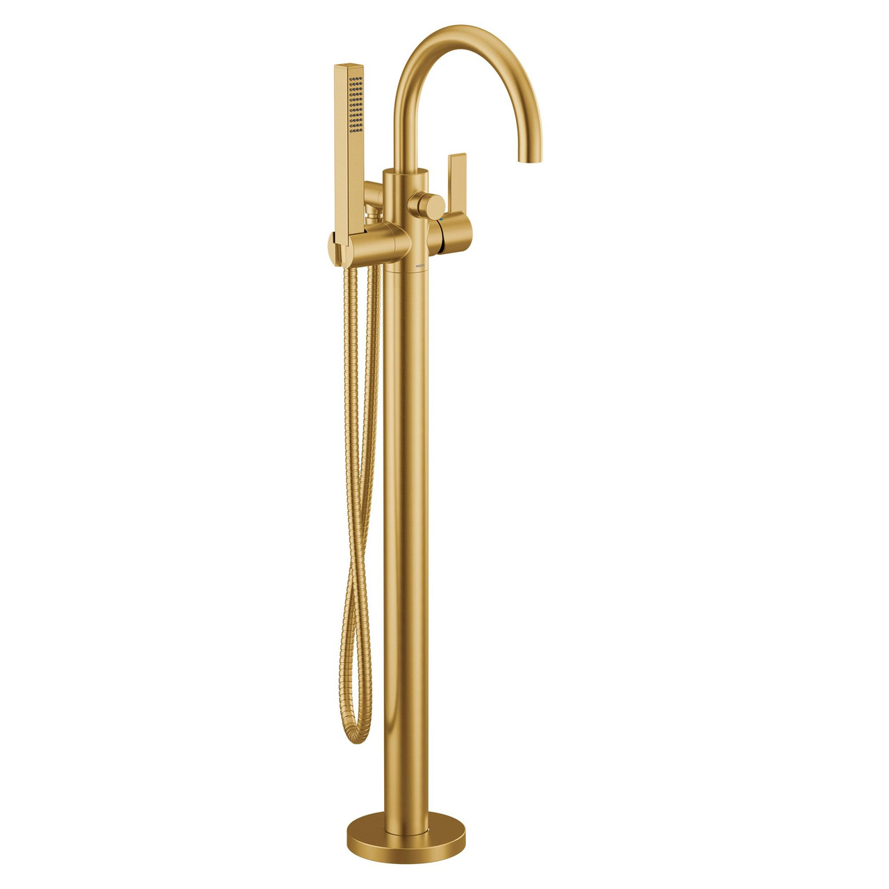 Moen Cia One Handle Freestanding Floor Mount Tub Filler with Handshower in Brushed Gold - 615BG