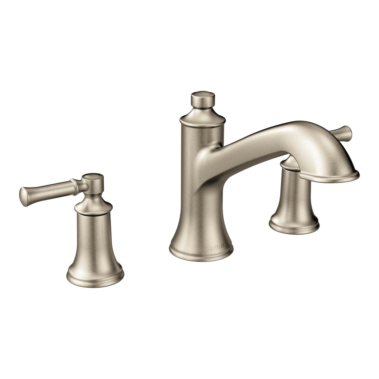 Moen Dartmoor two handle high arc roman tub faucet in Brushed Nickel - T683BN