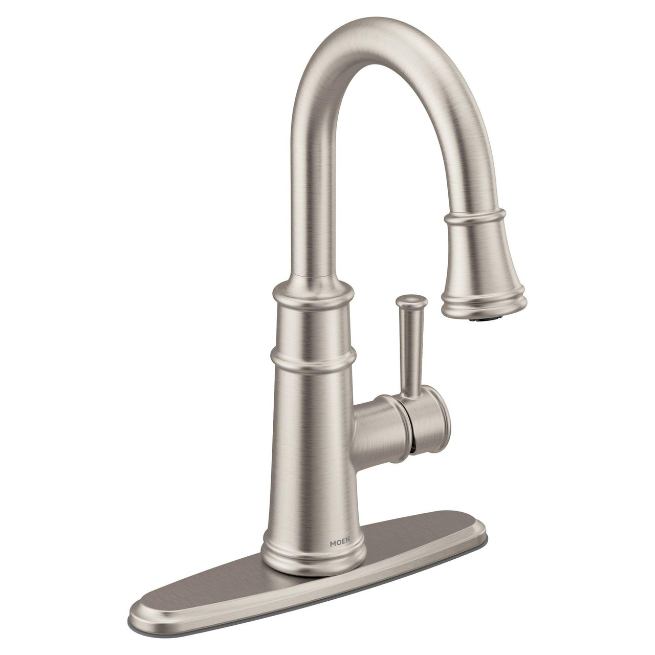 Moen Belfield One Handle Pulldown Bar Faucet with Power Clean Featuring Reflex Stainless in Stainless - 6260SRS