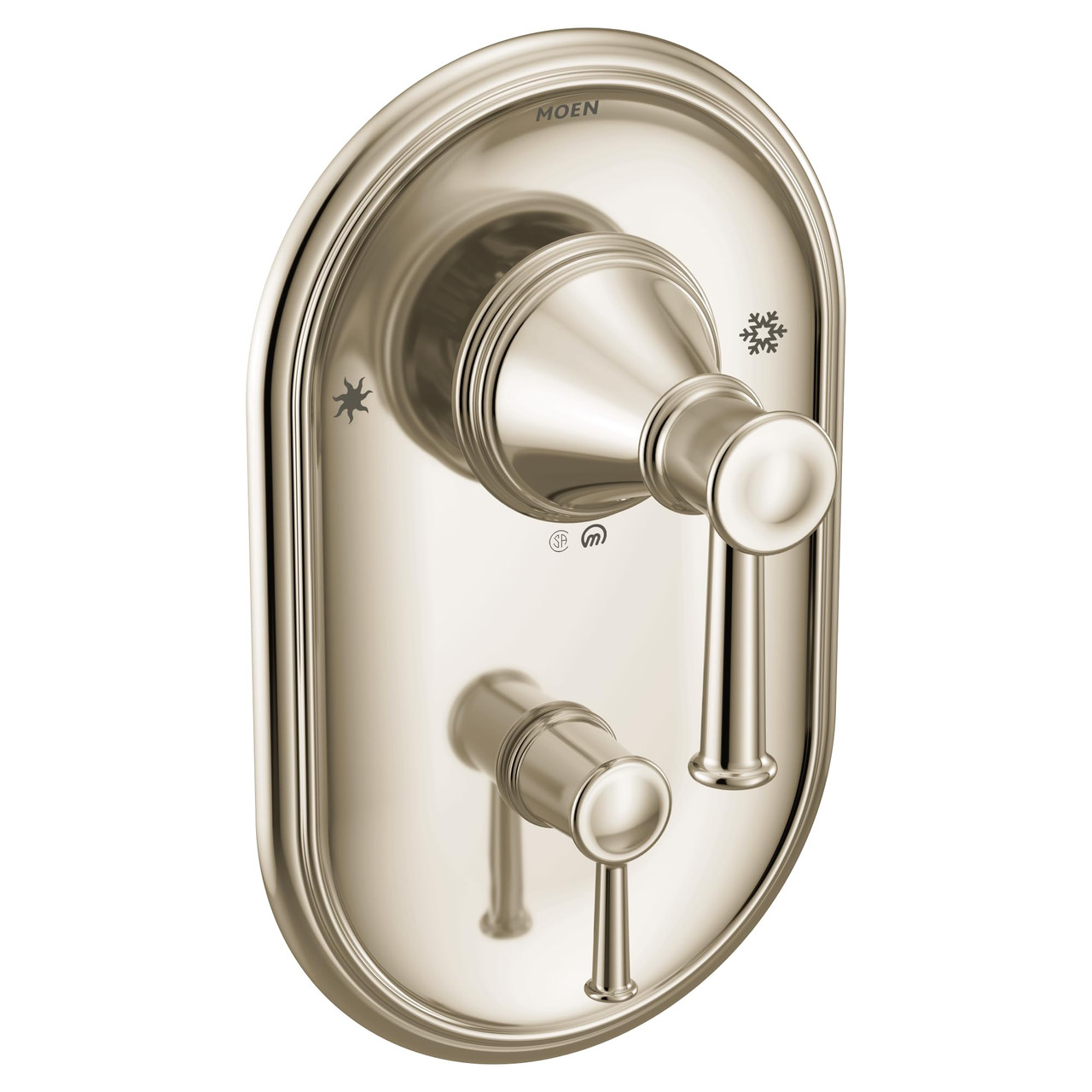 Moen Belfield Posi Temp with Built in 3 Function Transfer Valve Trim Kit Polished in Polished Nickel - T2310NL