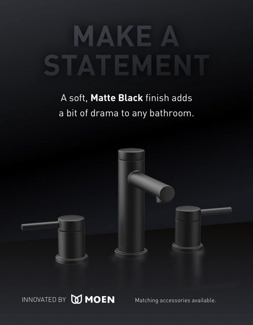 Moen Transfer Valve Trim in Matte Black - T4191BL