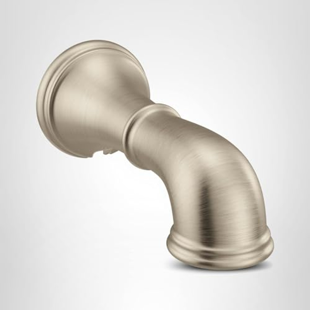 Moen Belfield Replacement Tub Non Diverter Spout 1/2 Inch Slip Fit Connection in Brushed Nickel - 193371BN