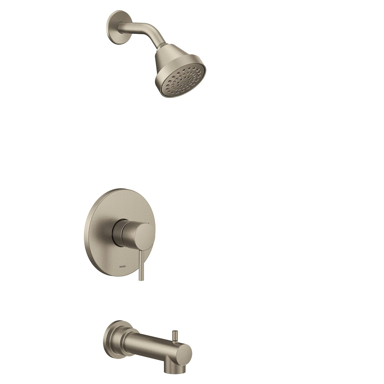 Moen M CORE 2 Series 1 Handle Tub and Shower Trim Kit in Brushed Nickel - UT2193EPBN