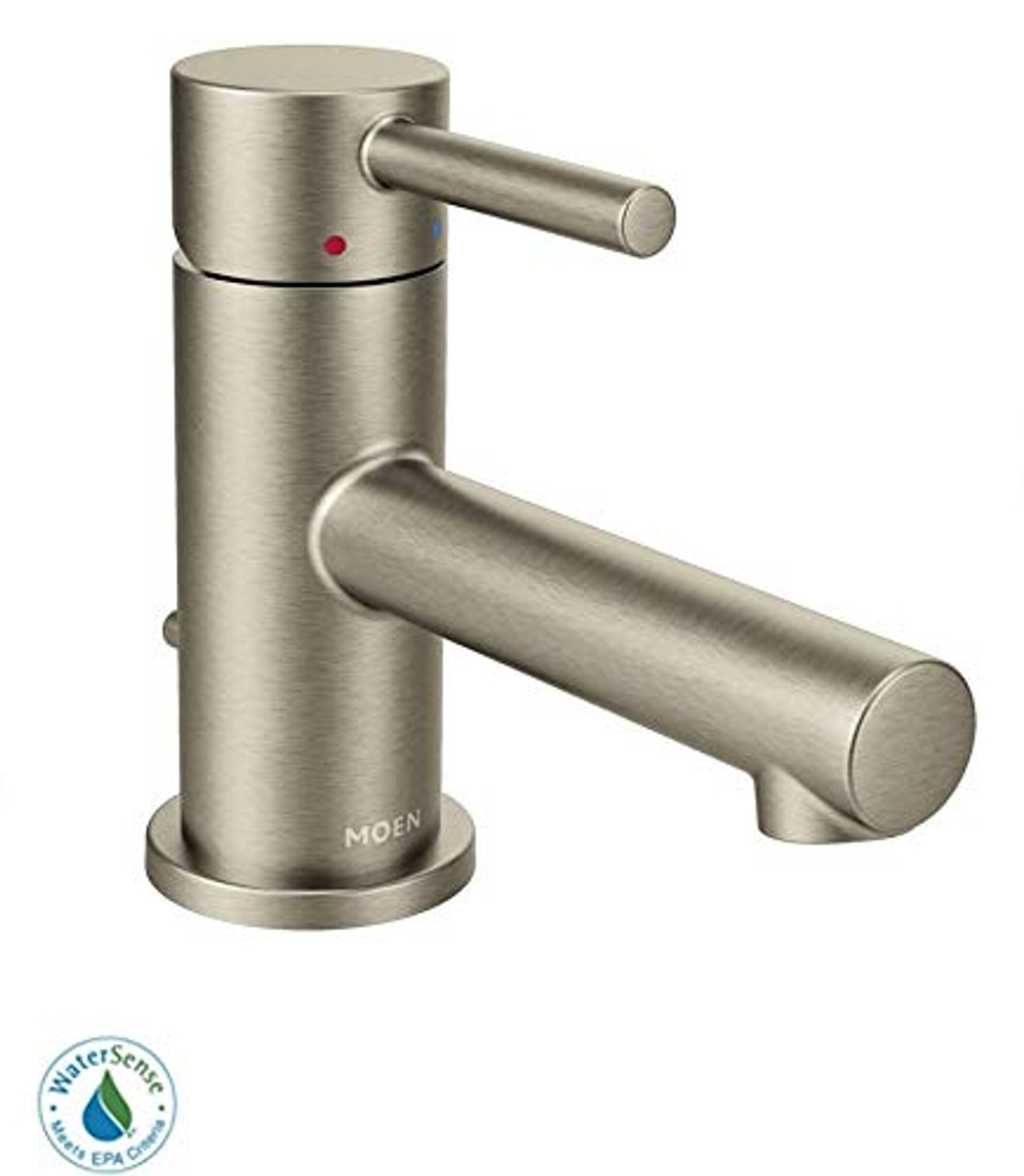 Moen one handle low arc low profile bathroom faucet in Brushed Nickel - 6191BN