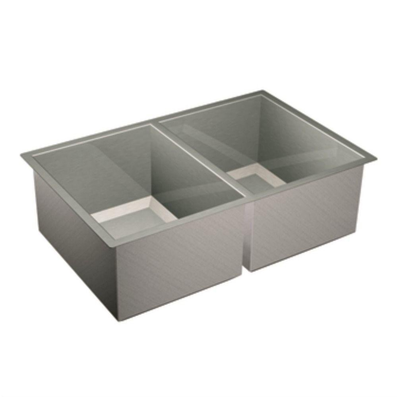 Moen Prep 16 Gauge Stainless Steel Undermount 31" x 20" Double Bowl Kitchen Sink in Satin Stainless - G16200