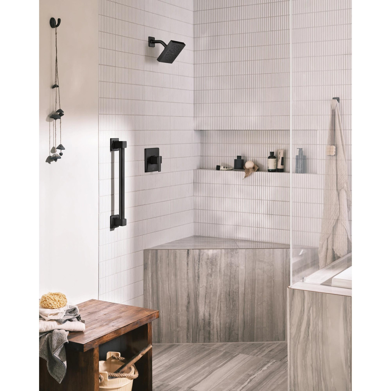 Moen 90 Degree M CORE 2 Series 1 Handle Shower Trim Kit in Brushed Nickel - UTS2712EPBN