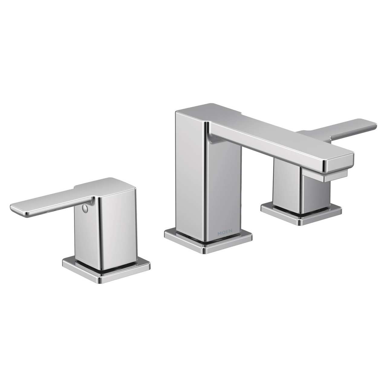Moen 90 Degree Two Handle Widespread Modern Bathroom Faucet in Chrome - TS6721
