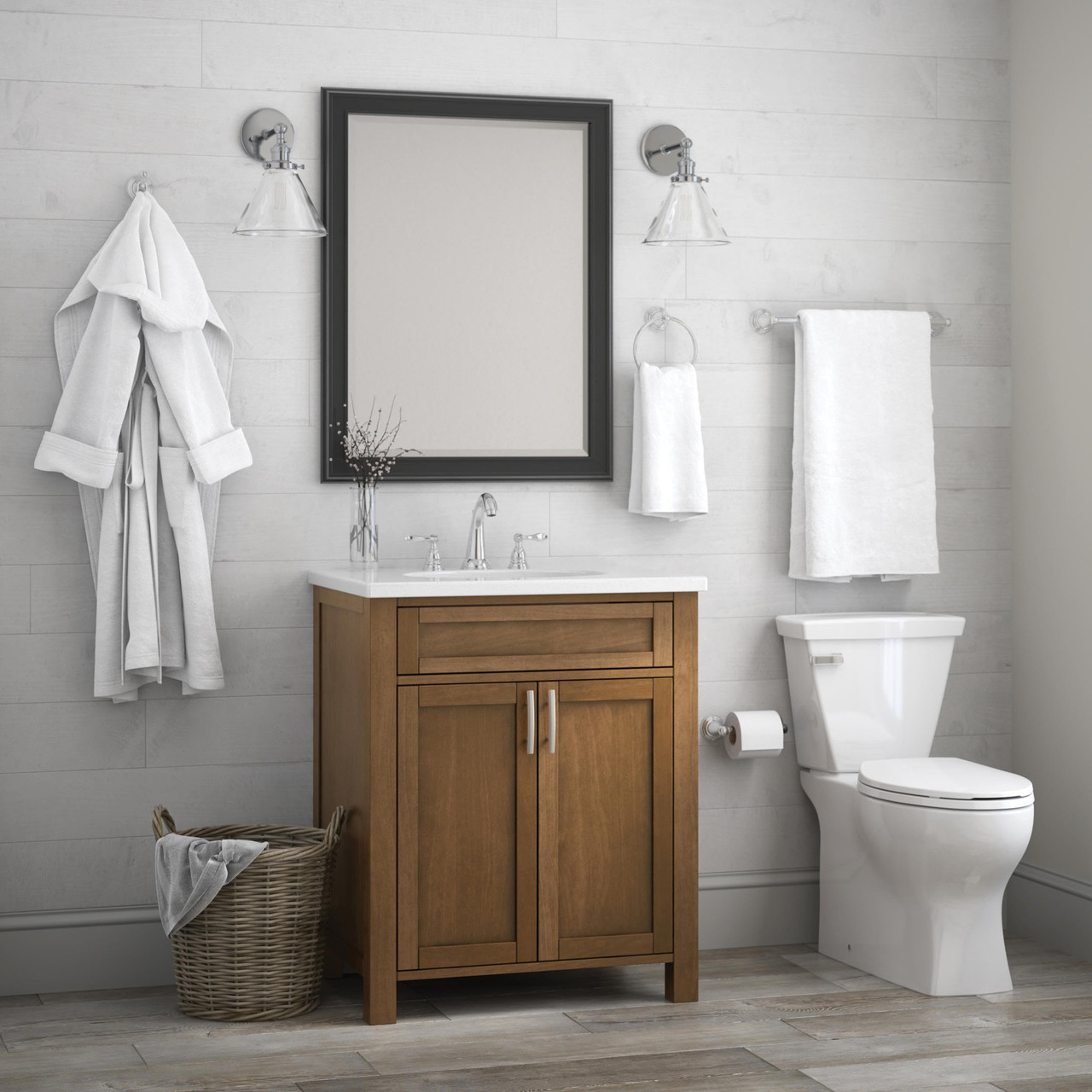 Closeout Open Box Delta Windemere Towel Ring in Chrome Finish - 70046