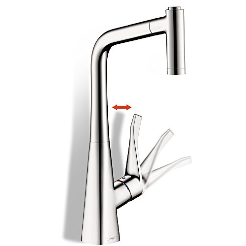 Hansgrohe 04508800 Metris HighArc Prep Kitchen Faucet Steel Optik