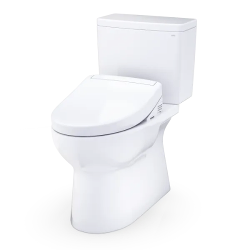 TOTO Glaston Two Piece Elongated Toilet 1.0 GPF with S7A Bidet Seat & Autoflush - Cotton