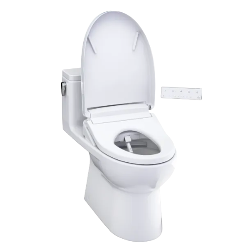 TOTO Redington One Piece Elongated Toilet 1.28 GPF with S7A Bidet Seat - Cotton