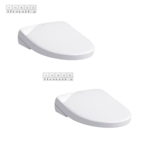 Toto S7 Bidet Seat, Auto-Flush Ready with Remote - Elongated in Cotton White - 2 pack