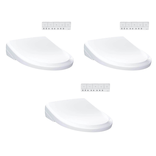 Toto S7A Bidet Seat with Remote - Classic Elongated in Cotton White - 3 pack