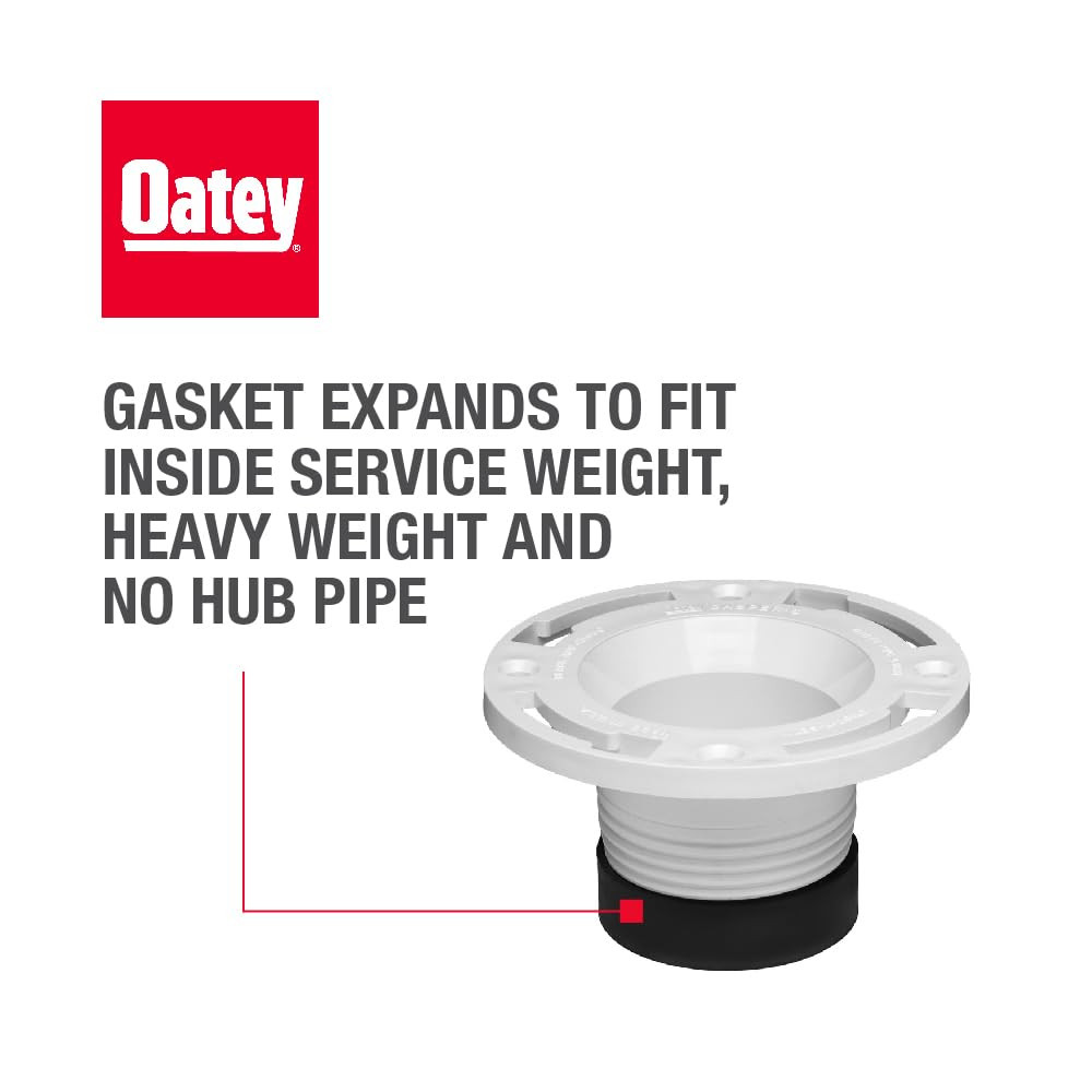 Oatey 4 in. Cast Iron Twist-N-Set Closet Flange - 43653