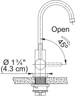 Franke UNJ-HC-CHR Universal Hot and Cold Water Dispenser with J Spout in Polished Chrome