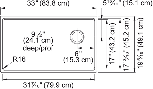 Franke MAG11031OW-SHG Maris Undermount Granite Stone Grey Single Bowl Sink