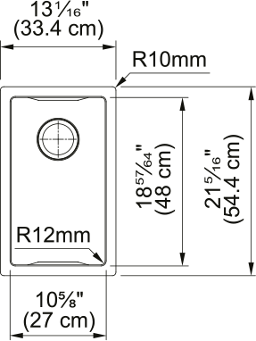Franke CUX11010-W Cube Accessory Sink and Bin