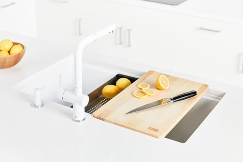 Franke Single Bowl Undermount Granite Kitchen Sink in Black - MAG11031-MOC