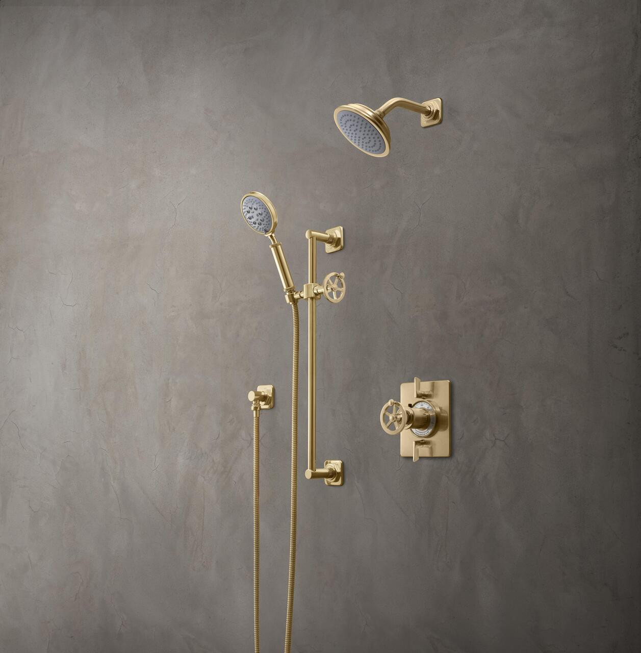 California Faucets Steampunk Bay StyleTherm Trim Only with Dual Volume Control in Black Nickel - TO-THQ2L-85W-BLKN