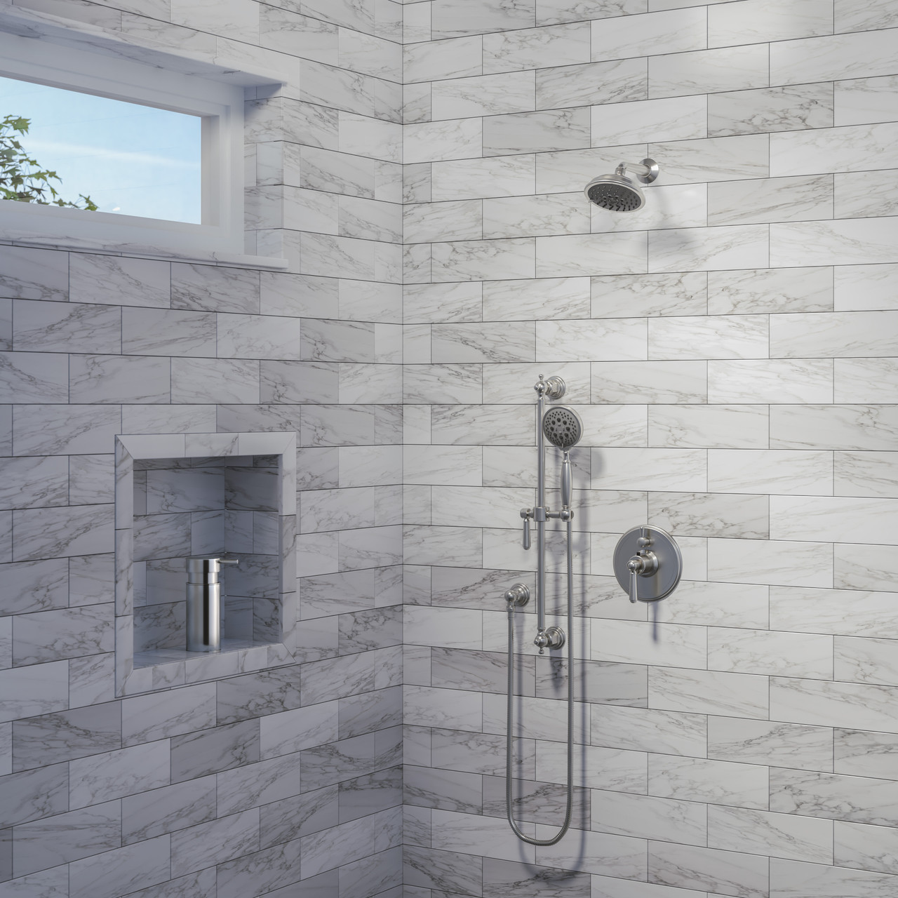 California Faucets Traditional 5-5/8" Multi-Function Showerhead in Polished Chrome - SH-073.25-PC