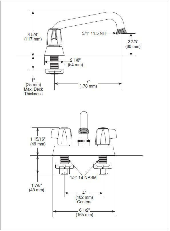 Delta Classic 2131LF Two Handle Laundry Faucet - Two Handle Blade: Chrome