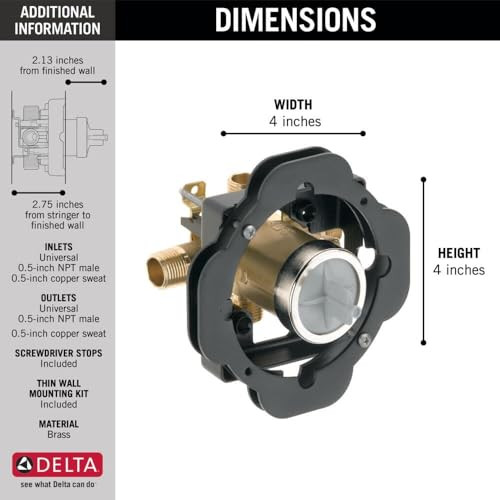 Delta R10000-UNWSBXT Pressure Balance Tub Shower Rough Universal
