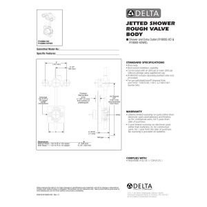 Delta R18000-XO MultiChoice Universal Jetted Shower XO Rough